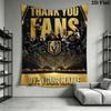 Name Custom Vegas Golden Knights Wall Tapestry Aesthetic Wall Hanging Printed Fabric Blanket Decorative Tapestries for Bedroom Living Room Home Decor