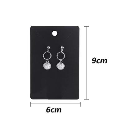 100 pièces Cartes 6x9cm pour Boucles d'oreilles Colliers Présentoir pour Boîte à Bijoux et Emballage Carte Accroche en Carton Papier pour Boucles d'oreilles