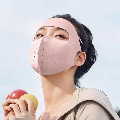 Face Mask Ice Silk Mask Summer Face Cover Adjustable Sunscreen Mask  Women/Girls