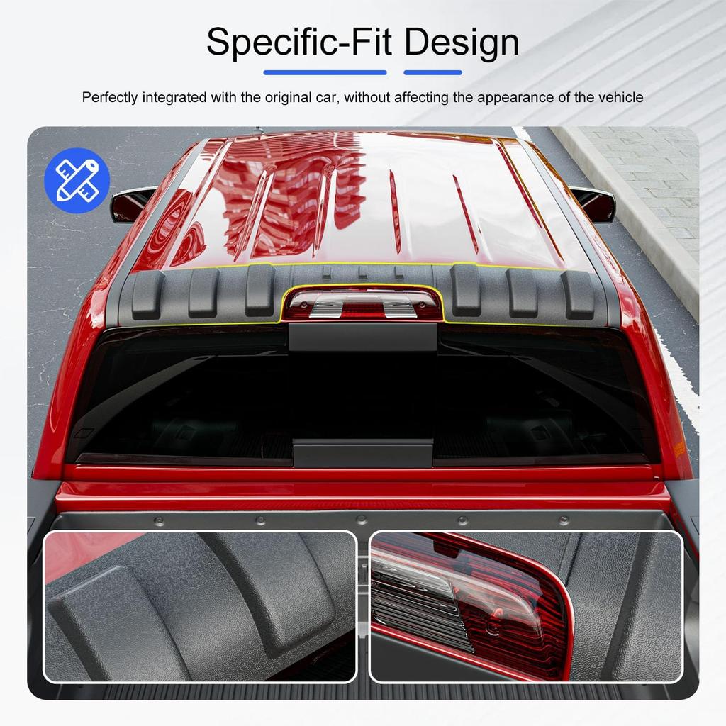 Rear Roof Protector Compatible With 2014-2018 Chevy Silverado GMC Sierra 1500 Truck Cab Spoiler Replacement For 2014 2015 2016 2017 2018 Chevy