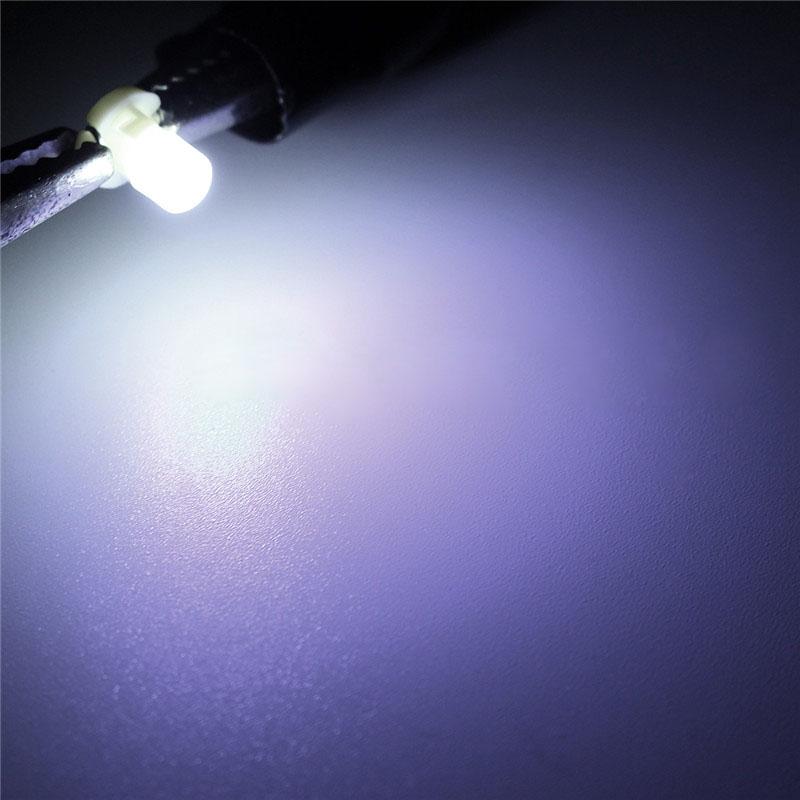 10pcs T3 Neo Wedge LED Instrument Cluster Dash Panel Climate Light Bulb White