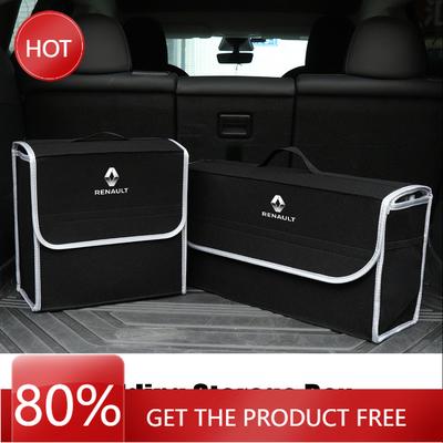 2026 Hot For Renault Hub Caps Car Trunk Storage Bag Collapsible Box for Renault Megane 2 3 Clio 4 Captur Duster Logan Kadjar Flu