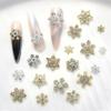 Create Beautiful Nail Designs with 10pcs Shimmering Snowflake Nail Charms Nail Decorations