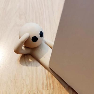 Yousheng Cartoon Men Door Stopper Wedge Wall Protector 3D Printed Anti-slip Windproof No Drilling Anti-collision Carpet Tile Concrete Wooden Floor