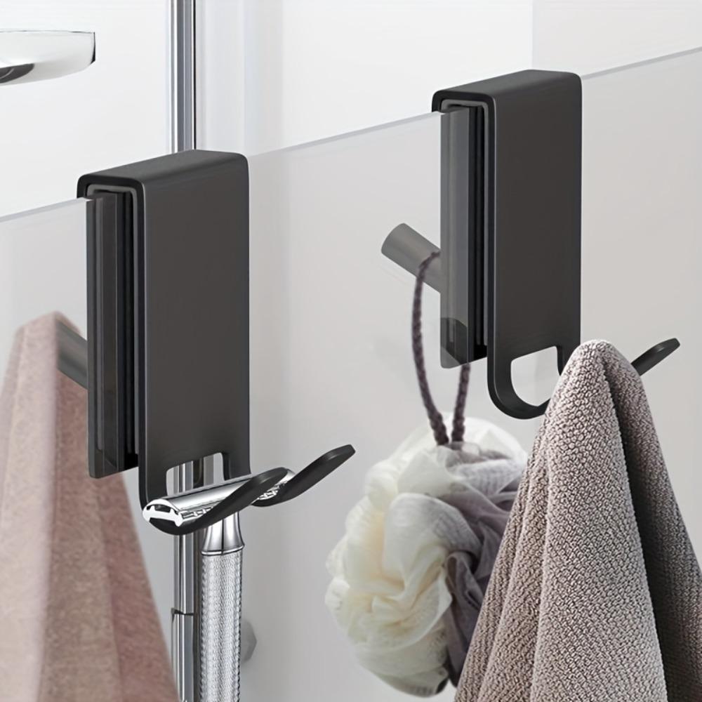 1 Pezzo Gancio Posteriore per Porta in Acciaio Inossidabile Antiruggine per Doccia | Appendiabiti/giacca/asciugamano Robusto Salvaspazio, Installazione Senza Attrezzi