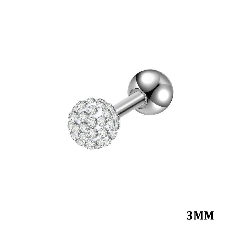 

1 шт. Шариковые серьги для пирсинга хряща козелка уха Шариковая серьга-ракушка для мочки уха Спираль для пирсинга хряща 1.2x6x3mm