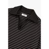 STudio Tomboy ShorT Sleeve T shirT shirT Collar paTch sTripe  9106222223ar 