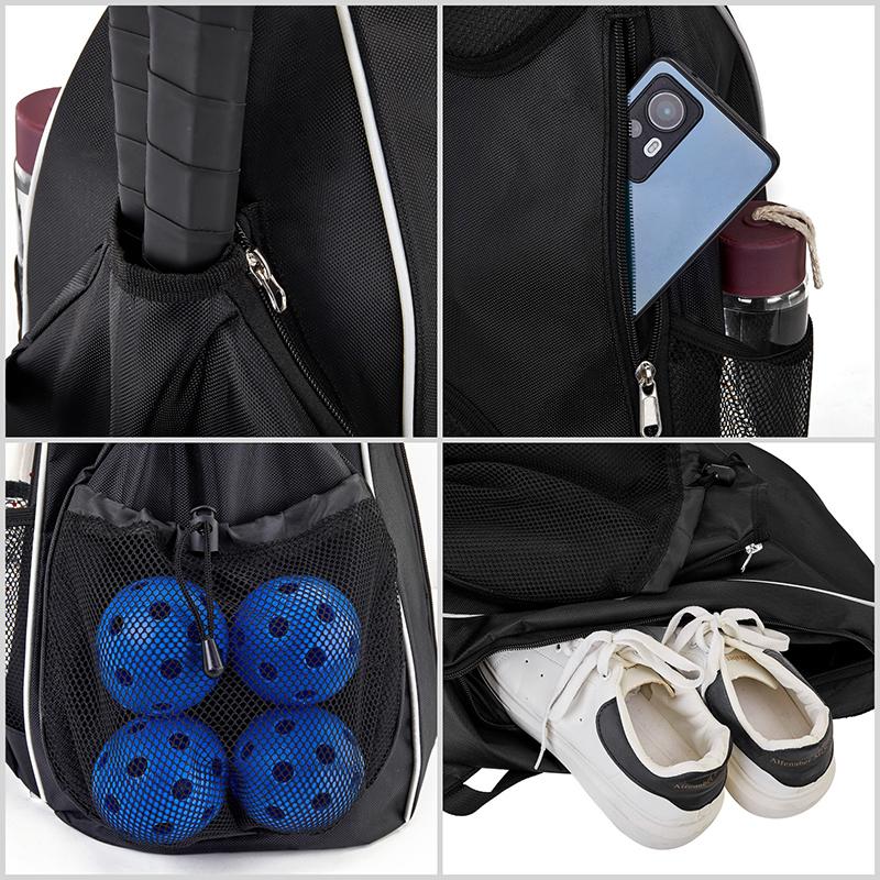 Pickleball Rackets Backpack For Men Women Sports Reversible Pickleball Paddle Bag Tennis Racquetball Badminton Travel Sling Bag