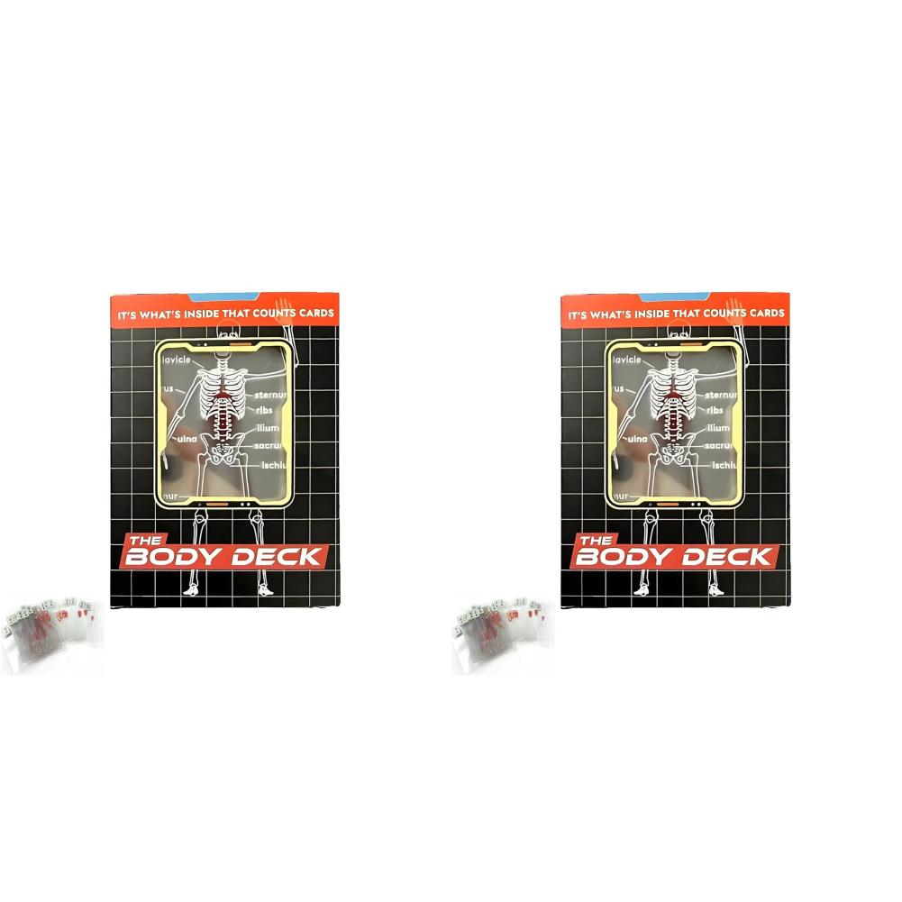 Manekin Body Deck Body Deck Szkielet Karty do gry Przezroczyste karty do pokera Anatomia Szkielety Wzory rentgenowskie Prezent edukacyjny