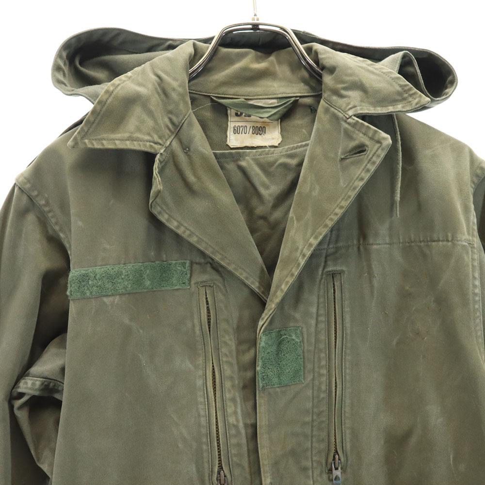 FRENCH ARMY 70s Vintage F2 Hoodie Military jacket 92C olive Men's Used