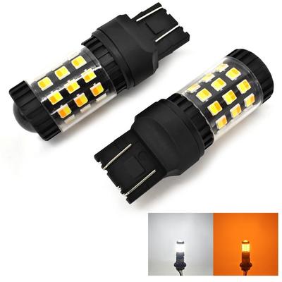 2 Stück W21/5W LED Birne 7443 12V CANBUS weiß-orange Off-Road