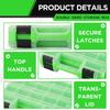 Transparent Plastic Tool Organizer Box Adjustable Compartment Secure Lock Ergonomic Handle for Hardware Accessories