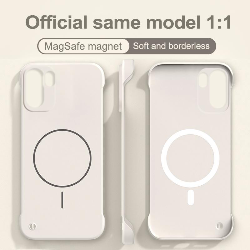 For Magsafe Frameless Phone Case For Oneplus ACE6 6T 15R Matte Thin Magnetic Hard PC Wireless Charging Cover For 1+ ACE6 T 15R