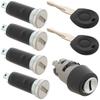 VW Transporter T4 90-03 Ignition Insert + 4x Door Lock Insert 5 Pcs. Set