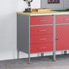 Workbench Red and Grey 50 x 55 x 85 cm Engineered Wood and Steel