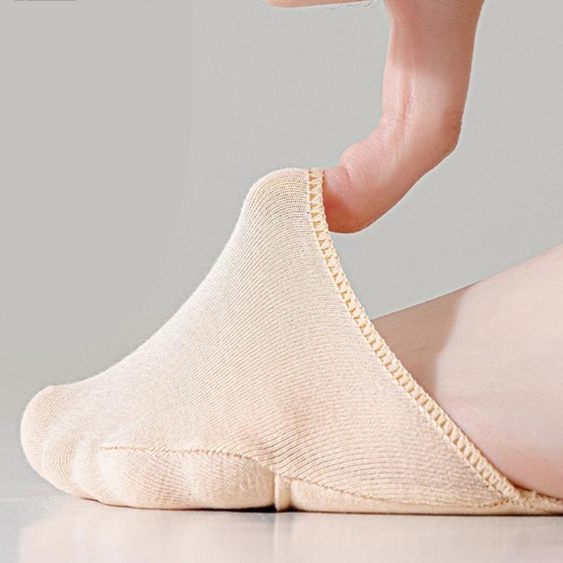 Metatarsal Sleeve Pads Ball of Foot Cushions with Soft sponge and silicone dots forefoot cushioning socks Non Skid Half Socks
