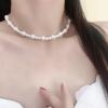 Light Luxury Niche Design Pearl Necklace Women's Summer Versatile High-end Sense Beaded Collarbone Chain Fashion Temperament Neck Chain
