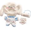 Diy Sanrios Cinnamoroll Kawaii Plush Doll Clothes for 20Cm Figure Anime Cute Hood Hat Bag Overalls Stuffed Clothing Children Toy