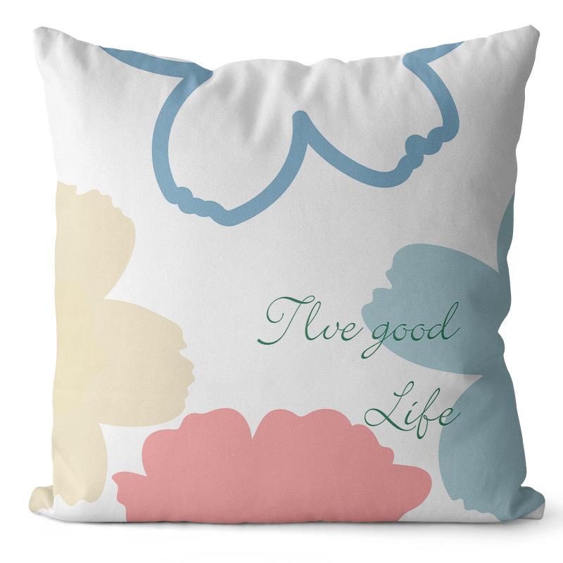 

Абстрактная наволочка с изображением растений и цветов, свежая и простая, из бархата «персиковая кожа», с принтом, для дивана, прикроватная подушка, подушка для сна для домашнего использования 45 * 45Cm without pillow core