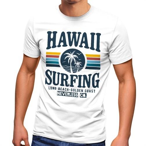 Men's T-Shirt Hawaii Surfing Summer Beach Palm Tree Print Fashion Street Style-