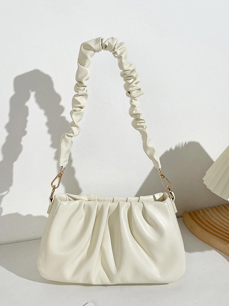 New Minimalist, Trendy, Elegant Pleated Hand-held Dumpling Bag Suitable for Daily Shopping and Friend Gatherings
