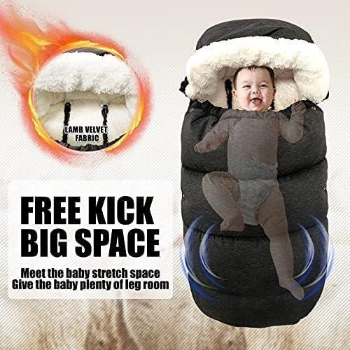 Chanceliere universelle pour poussette, chanceliere bébé poussette, housse de pied hiver chaud, double épaississement, cosy, antidér
