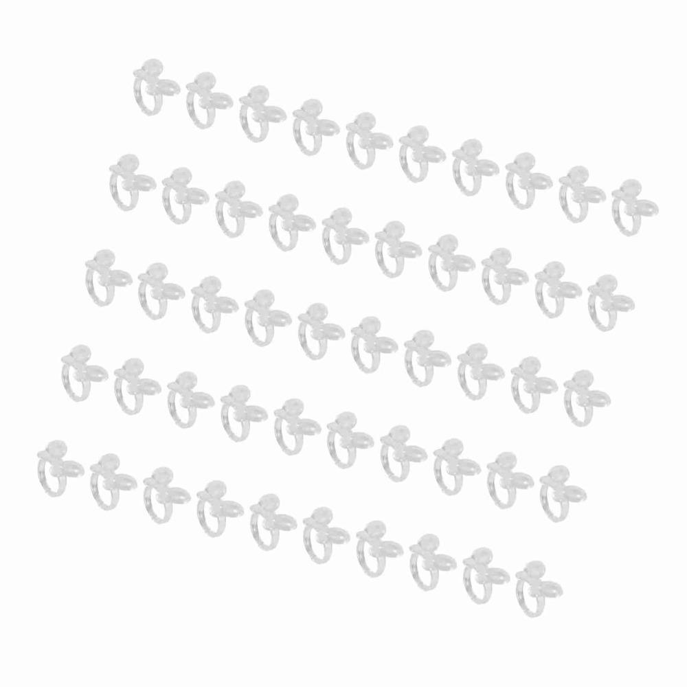 50pcs Color Display Gel Color Showing Ring Transparent Nail Art Display Tool  Manicure Store