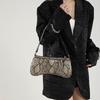Yogodlns Vintage PU Fashion Shoulder Bag Zipper Closure Snake Skin Print Underarm Bag Women's Trendy Handbag Designer Bag