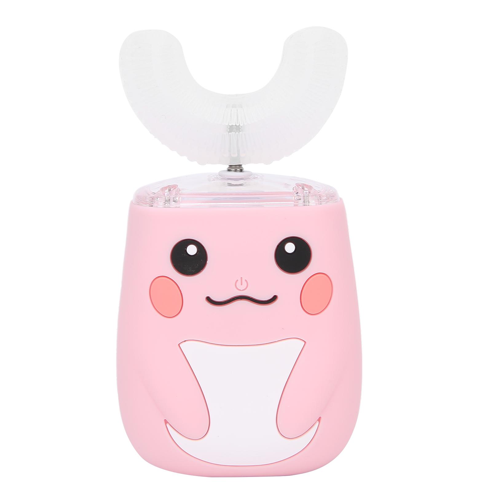 

Детская электрическая зубная щетка для чистки зубов Массажная водонепроницаемая автоматическая зубная щетка UShape(розовый ) розовый