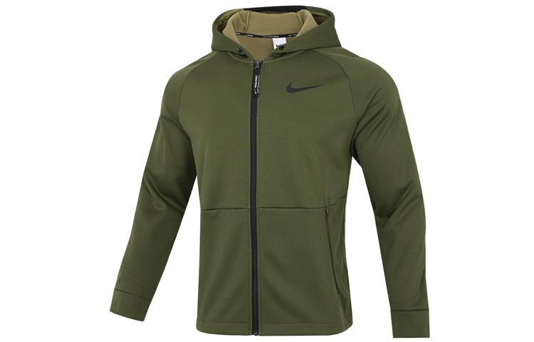 Nike Pro Therma FIT Brushed Thermal Sports Training Fleece Lined Hooded Jacket Winter Men s Rugged Green DD2125-326 L