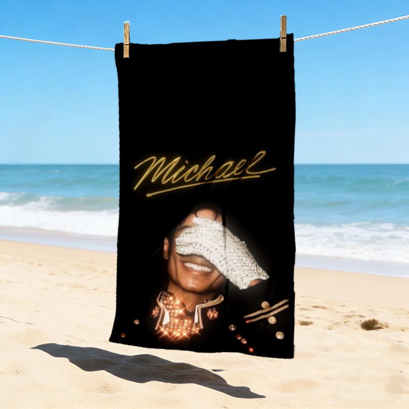 Michael Jackson Stijlvolle Digitale Print Strandlaken Sneldrogende Absorberende Deken Voor Strand Zwembad Sportschool Reizen