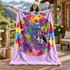 Banban Custom Name Flannel Blanket Personalized Soft Warm Plush Throw Blanket Customized Gift for Family Friends
