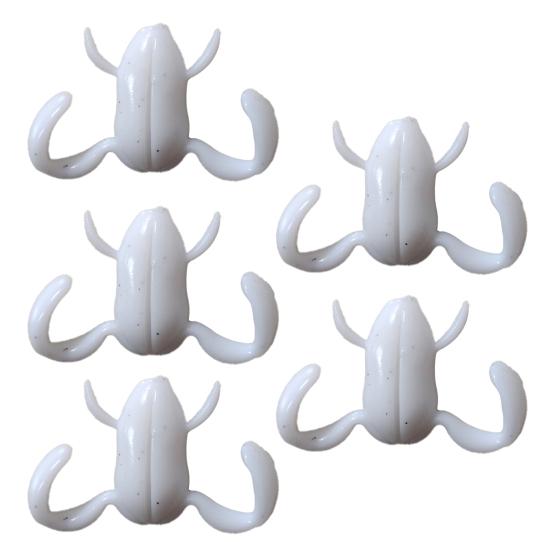 

5 шт., 5 см/2,25 г, силиконовая приманка для лягушки, реалистичная многоразовая искусственная мягкая приманка для лягушки, уличная пресноводная окуня, змееголовая форель, аксессуары для рыбалки белый