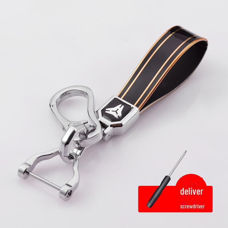 

Подвеска-брелок с логотипом автомобиля из ТПУ с золотой окантовкой - креативный подарок