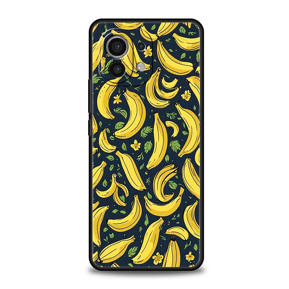 Funny Bite Apple Banana Phone Case Cover for Xiaomi Mi 17 15 14 13 12 11 Ultra 15T 14T 13T 12T 11T Pro Lite 5G Soft TPU Shell