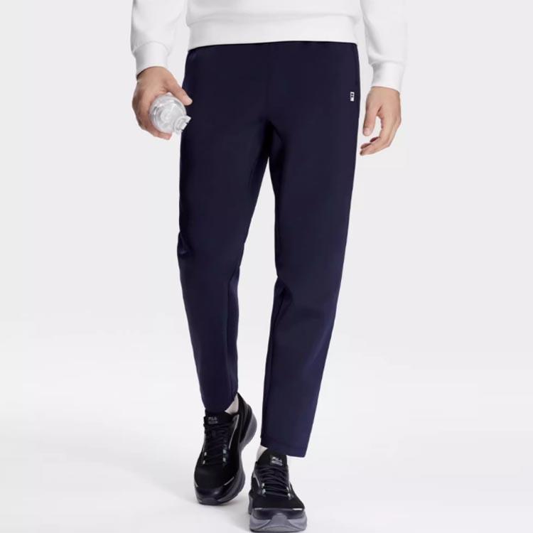 FILA 2023 Autumn New Knit Long Pants Basic Simple Fitness Sports Straight Leg Pants Men bottoms Royal-Blue A11M341601FNV