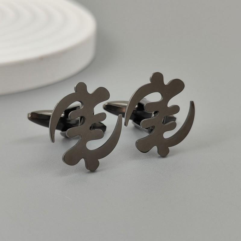 Fengzi Brooch Cufflinks Autumn Hot Item Creative Personality Cutting Design Stainless Steel Material Exquisite Accessories