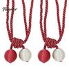 Adjustable Curtain Ties 2Pcs Tiebacks Rope, Decorative Handmade Tie Back, Simple Securing Holdbacks Ropes for Living Room Bedroom Window Sheer Drapes