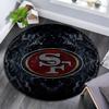 San Francisco 49ers Round Area Rug,Carpet Rug for Living Room Bedroom Sofa Playroom Decor,Non-slip Floor Mat