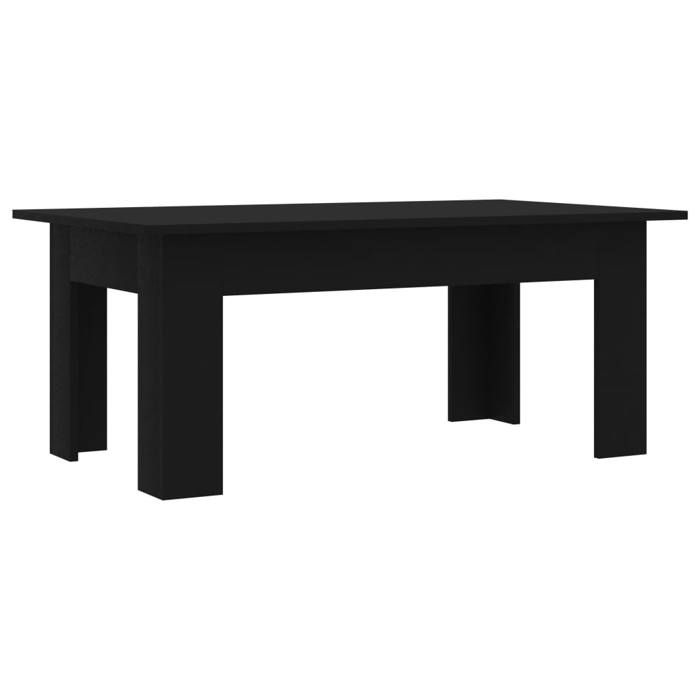 VidaXL Table basse Noir 100x60x42 cm Bois d’ingénierie 801180