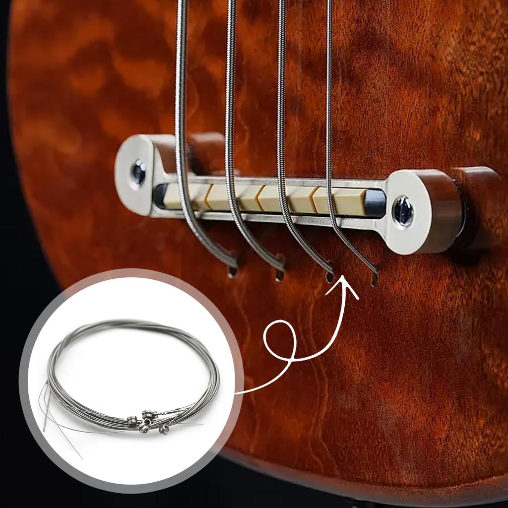 Electric Bass Bass Guitar Stainless Steel Strings for Nickel Replacement Strings for Durable Stainless Steel Electric Bass Strings Strings, Strings,