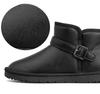Men’s Winter Waterproof PU Leather Snow Boots with Velvet Lining, Non-Slip, Large Size
