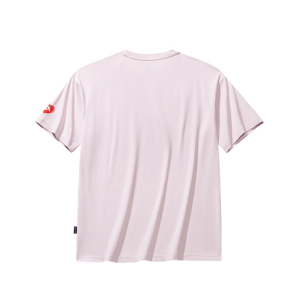 Anta Life Series Short Sleeve Knitted T-Shirt Summer 2026 Unisex Tops Clear-Water-Pink 972628114-3