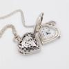 Hollow Heart-Shaped Pocket Watch Necklace Pendant Chain Women