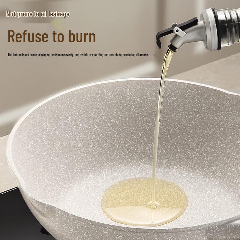 Aishida 28cm Maifan-Stein Antihaft Gusseisen Wok