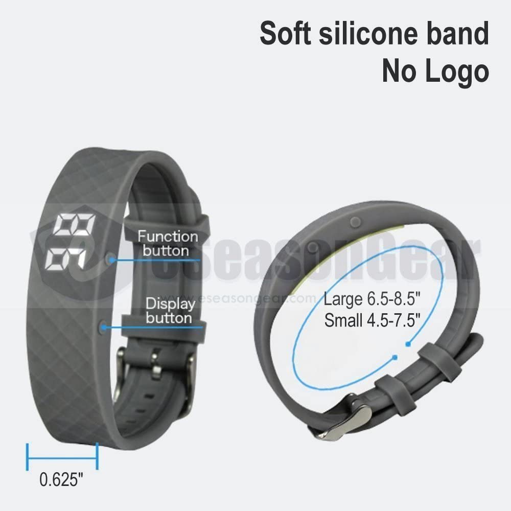 eSeasonGear VB80 12 Alarm Vibration Watch Quiet Vibration Shake Wake ADHD Medication Small Large Modern Reminder, Black-S, 4.5-7.5"/11-19cm;