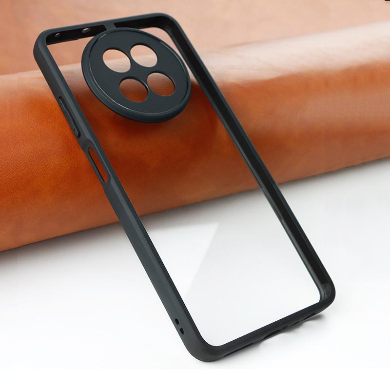 

For Realme 12 5G Case Realme 12 5G Cover Soft TPU Frame PC Bumper Shield Protective Back Phone Cases On Realme 12 Plus 12+ Funda For Realme 12 Plus чёрный