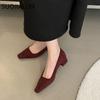 Fashion SUOJIALUN 2025 Spring New Brand Shallow Slip On Women Boat Shoes Square Low Heel Single Shoes Elegant Outdoor Dress Pumps Shoes