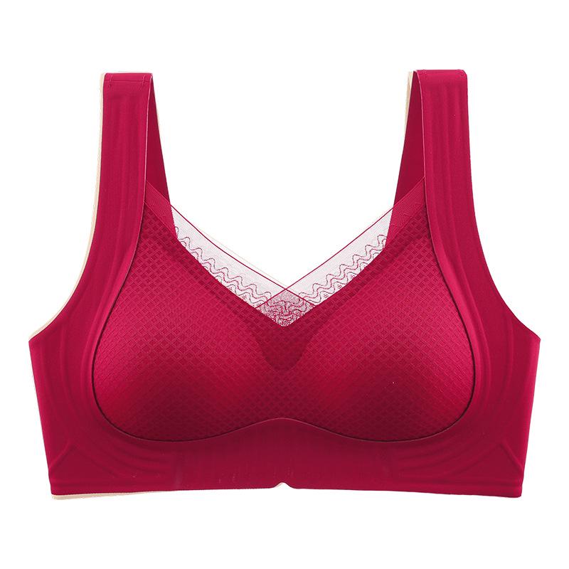 

Бесшовный кружевной бюстгальтер для женщин: Мягкая поддержка, дышащий, красивое формирование спины и минимизация внешнего вида большой груди. L 105-120 lbs