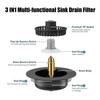 Kitchen Sink Drain Basket Anti Clogging Drain Stoppers Bounce Cores Sink Strainer Wash Basins Drain Filter Easy to Use
